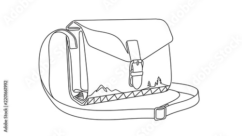 Handbag white background.