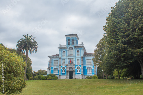 Quadro su tela Colombres indiano house building in Asturias, Spain