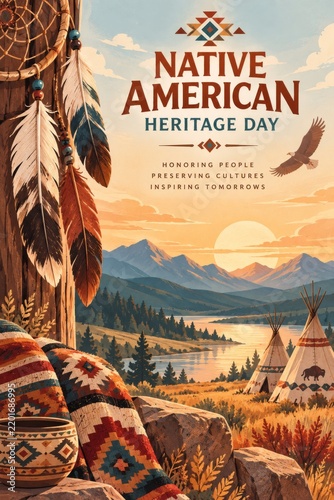 Native American Heritage Day Cultural Illustration