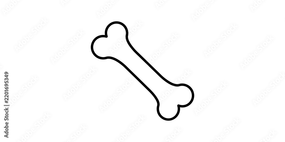 Obraz premium Dog bone graphic element for treats and rewards.