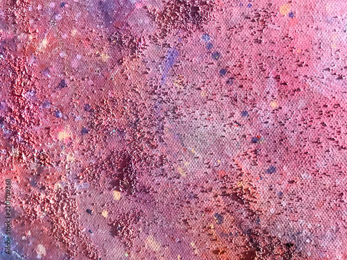 Light wine purple abstract impasto painting texture background with mauve acrylic paint on stucco wall surface, macro