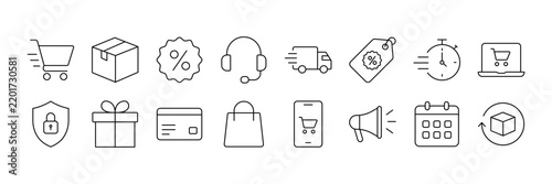Black Friday Cyber Monday Online Retail Shopping Deals Discount and Special Offer Vector Illustration