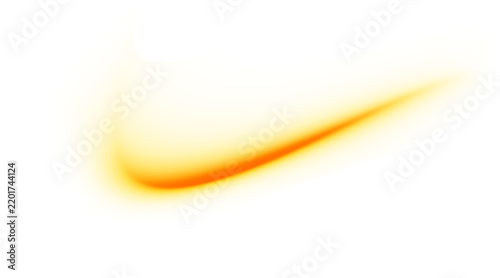abstract warm energy swirl graphic, evoking motion light with vibrant orange hues against clean white backdrop.