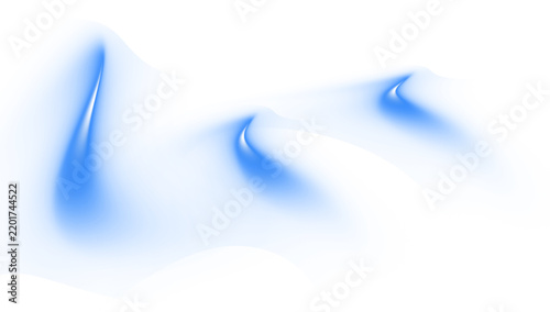 Abstract blue light streaks with soft focus on white background, suggesting movement and technology.