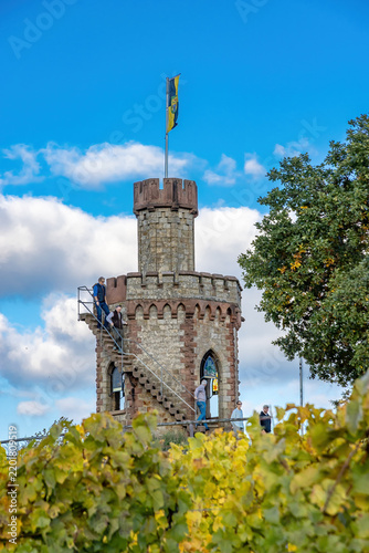 Ausblick auf den Flaggenturm bei Bad Dürkheim