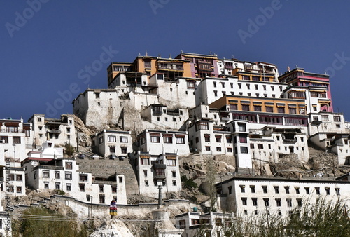 Thiksey monastery, in Leh district, Ladakh. impressive tibetan buddhist monastery in North india