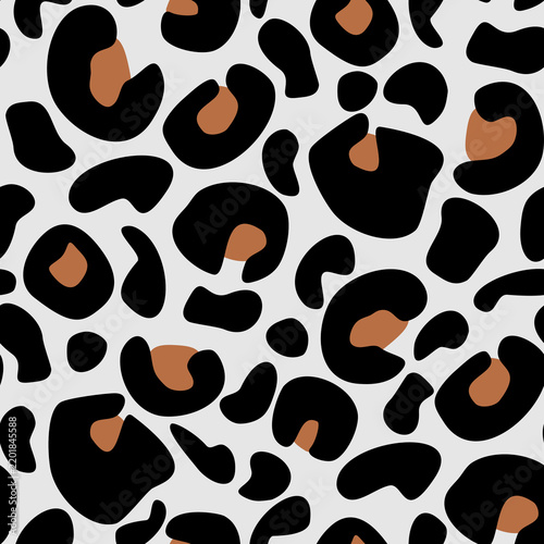 White Leopard Seamless Repeat Pattern