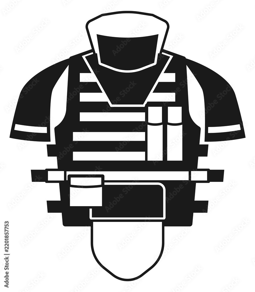 Fototapeta premium Individual integrated fighting system. Military pocket vest