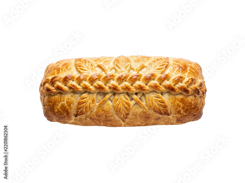 Obraz na plátně Golden Baked Beef Wellington Loaf