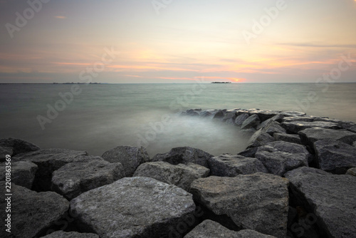 sunset over the sea