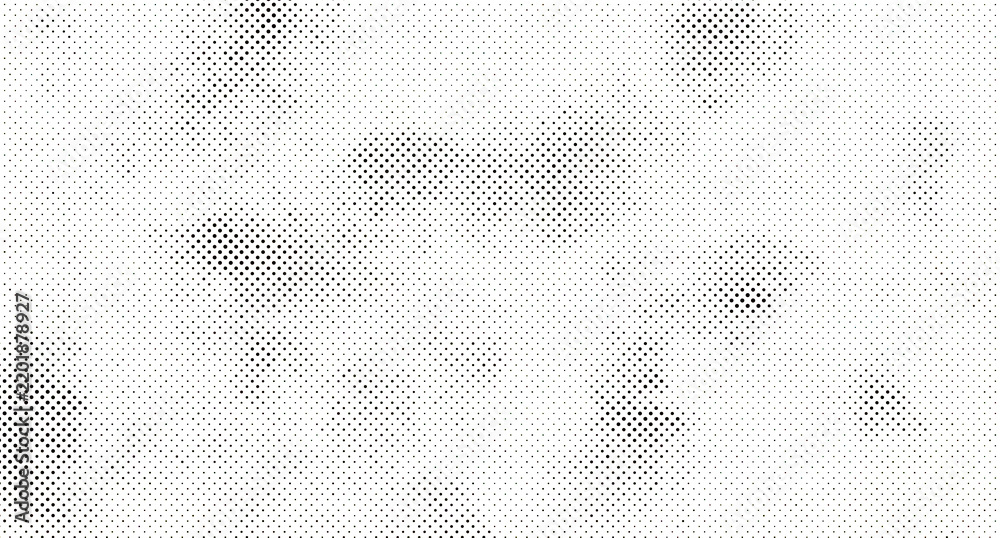 Distredded Patterns Black and white halftone pattern with irregular cloud-like clusters of ...