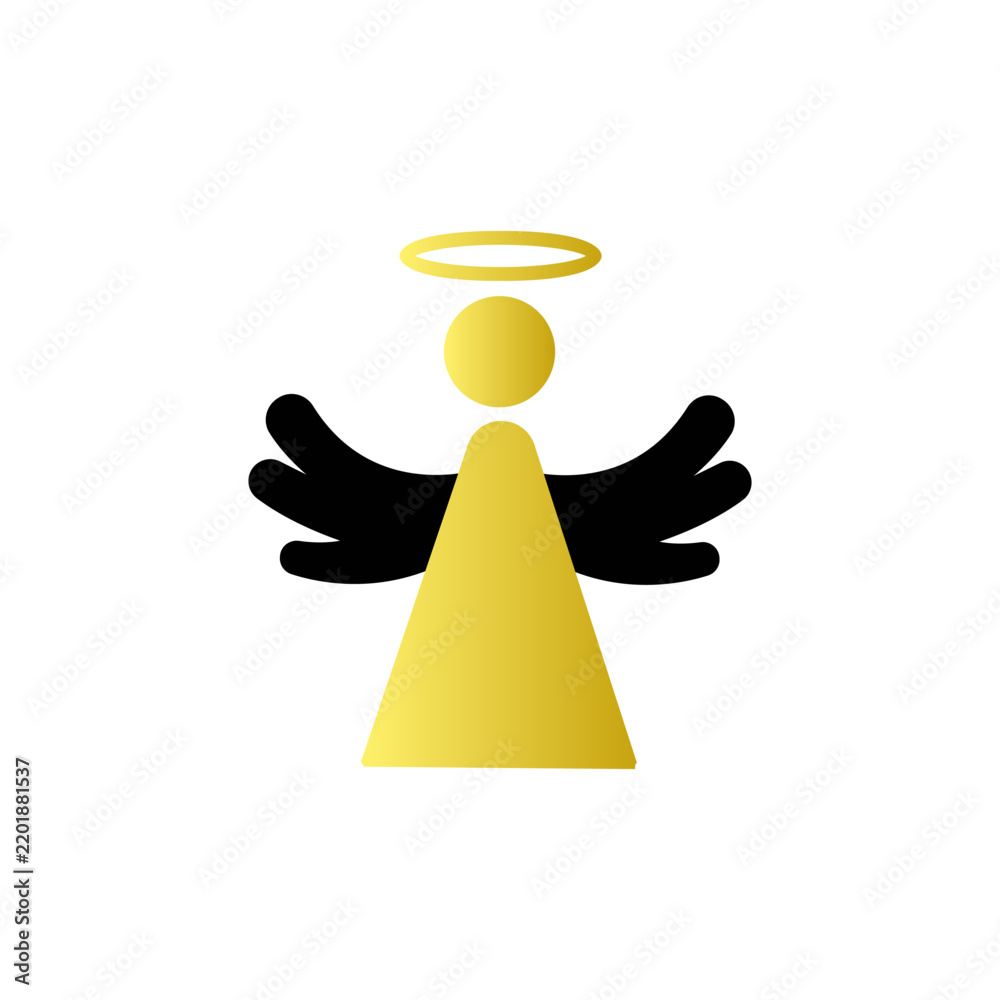 Fototapeta premium Illustration of angel icon