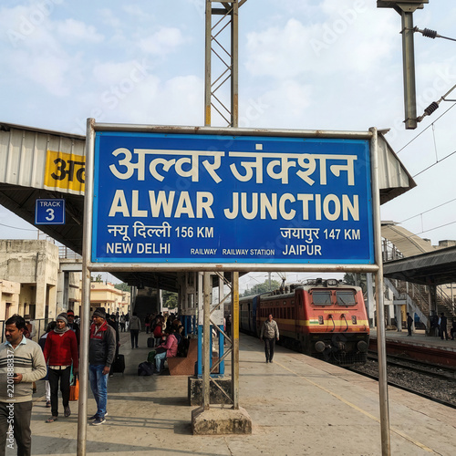 Alwar Junction Railway Station Signage And Platform India Travel Scene