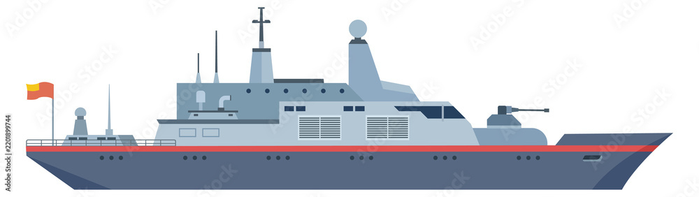 Obraz premium Military ship icon. Navy force capital fleet