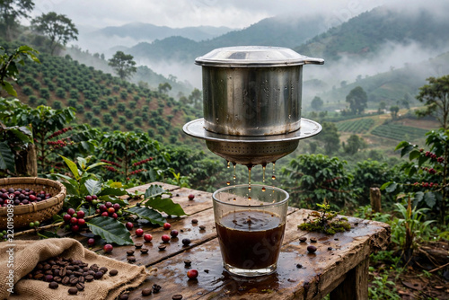 Vietnamese Central Highlands Large Drip Coffee Cà Phê Phin Lớn Tây Nguyên