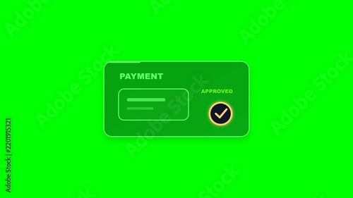 Online Payment Approved Motion Graphic on Green Screen