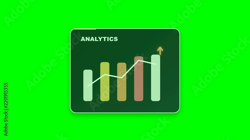 Rising Statistics Dashboard Overlay on Green Screen