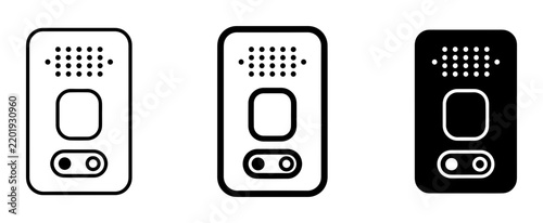 Doorbell Icons Set, Smart Home Security Devices, Modern Technology Symbols, Vector Illustrations