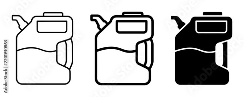 Gas Can Icons, Fuel Container Vector Graphics, Jerry Can Symbols, Liquid Storage Set, Transportation and Utility