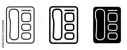 Telephone Icons Set, Communication Symbols, Business Contact Graphics, Vector Icons for Web and App Design