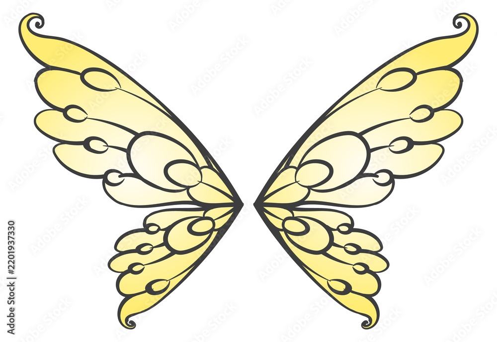 Obraz premium Magic fairy wings. Fantasy beauty butterfly shape