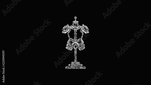 Sketch armor stand icon animation - smooth progressive reveal