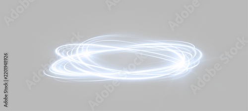 Luminous swirl with glowing lines and shimmering flash.