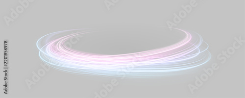 Circular vortex lines in futuristic explosion. Bright portal of shimmering streaks and glistering radiance.