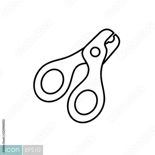 Pet Claw Nail Clipper Line Icon