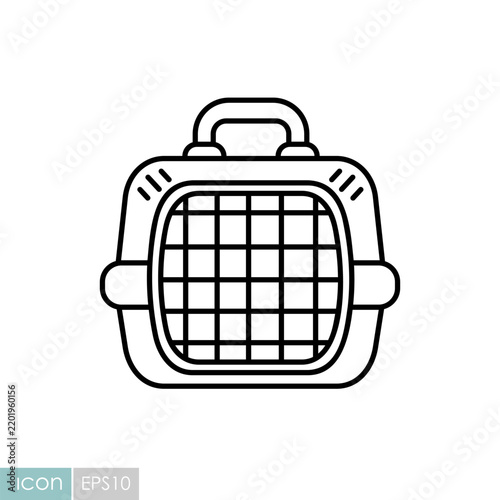 Pet Carrier Bag Box Line Icon