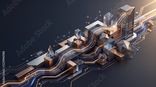 Modern Business Innovation Abstract Illustration