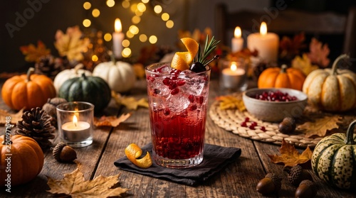 Cozy autumn beverage
