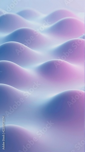 abstract digital art piece gradient effect has blue pink color scheme wavy lines create wave like pattern lines arranged way creates sense depth dimension background gradient light blue light pink