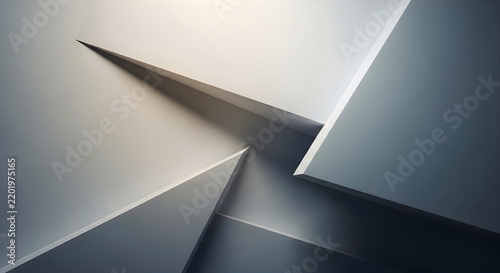 Abstract geometric shapes with light and shadow