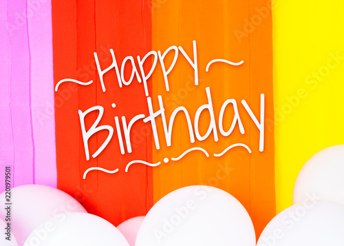 Canvas Print Happy Birthday fondo para tarjeta de cumpleaños colorida.