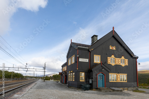 Historic Hjerkinn Railway Station in the Norwegian Mountains