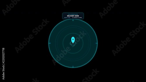 Delivery Zone Activation Overlay 4K Animation