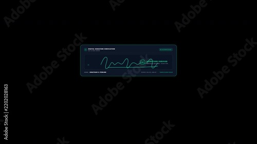 Digital Signature Verification 4K Animation