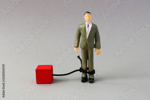 Bild auf Leinwand Executive trapped by a specific conflict