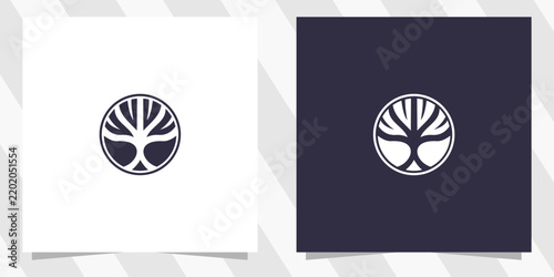 Plakat Tree leaf logo design vector