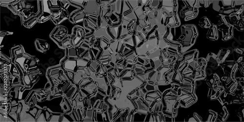 Abstract grayscale liquid metal texture with organic cell-like patterns and reflective surfaces background