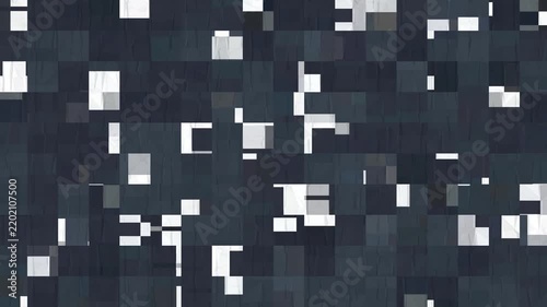 Black and white pixel animation background video.