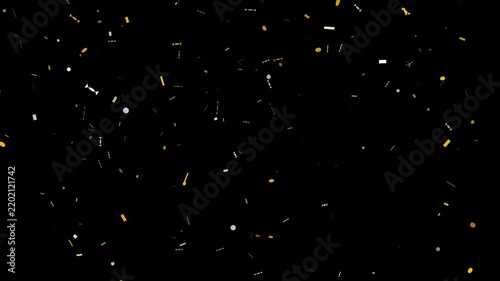 Golden Ribbon Streamers Falling Celebration Animation for Party Events and Festive Video Effects
