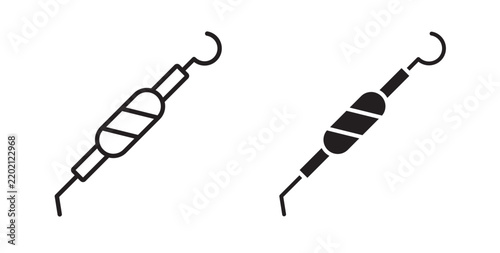 Принти на полотні Periodontal scaler icon flat outline in black