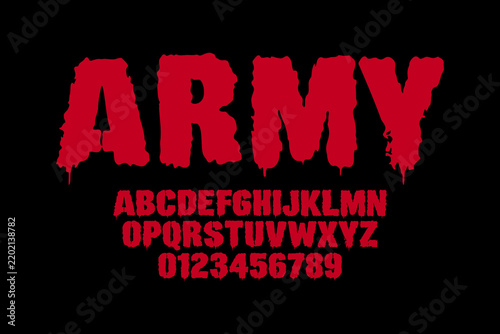 modern street punk and playful font and number