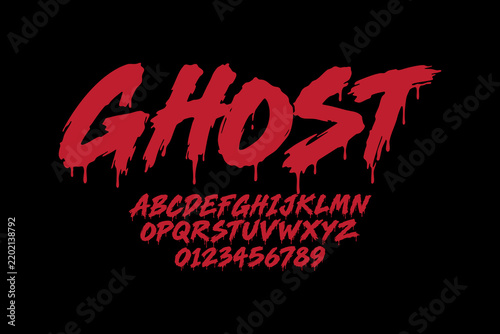 modern street punk and playful font and number