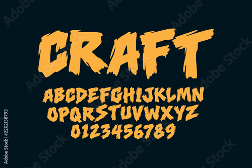 modern street punk and playful font and number
