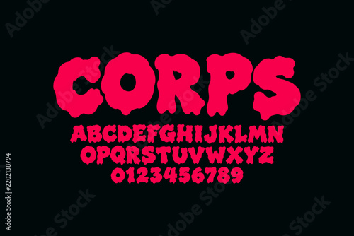 modern street punk and playful font and number