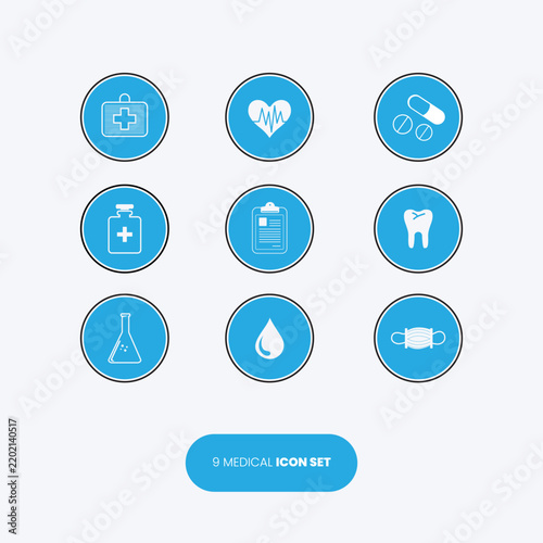 set of black and white line art medical icons.modern symbols for learning, school, study, teaching, books, education, online learning, academic activities, and knowledge. Minimal line style, simple 