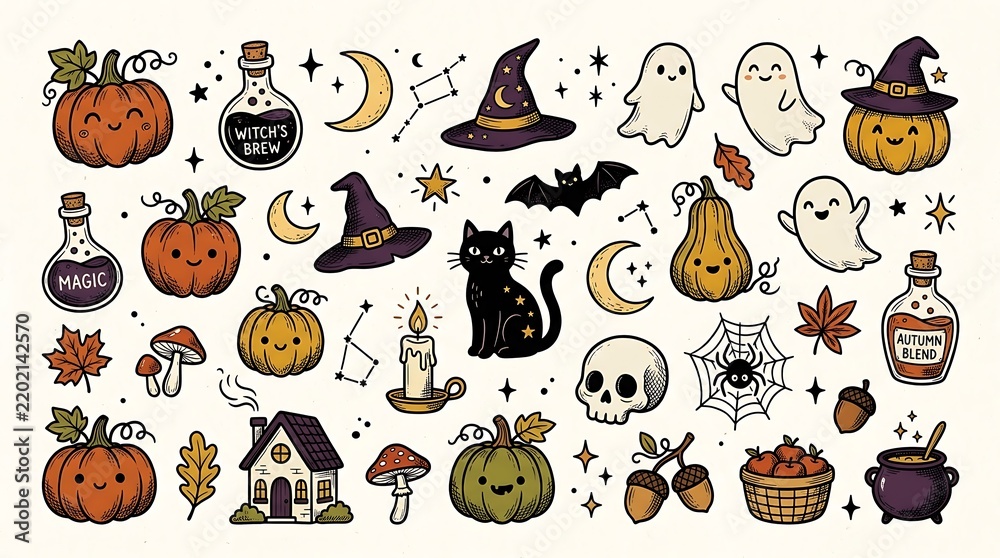Fototapeta premium halloween seamless background